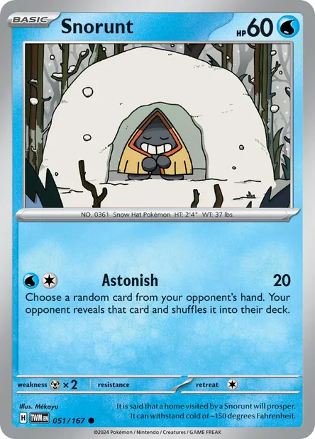 Snorunt, Pokémon card TWM 051 — Twilight Masquerade set