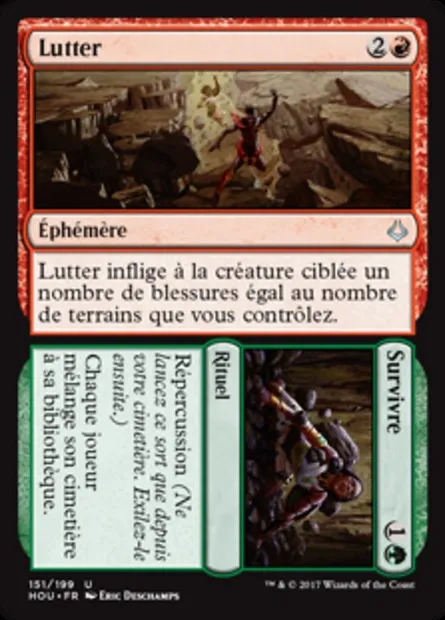 Lutter // Survivre, carte Magic HOU 151 — extension L’âge de la destruction