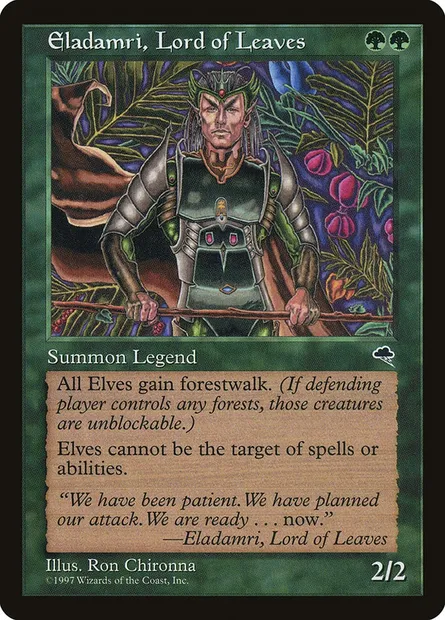 Eladamri, Lord of Leaves, Magic card TMP 224 — Tempest set