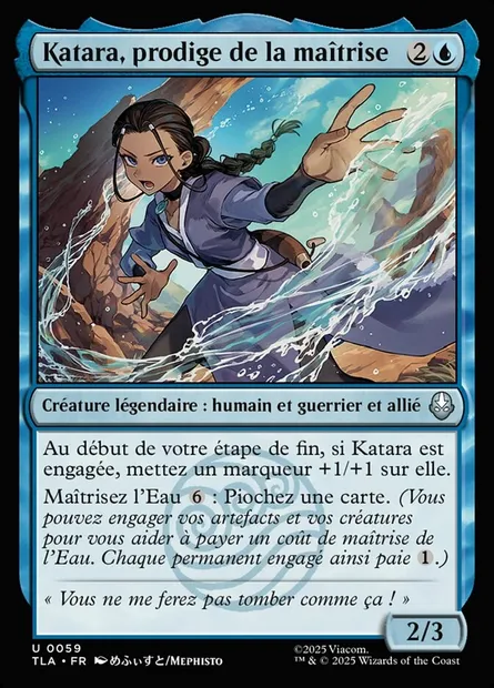 Katara, prodige de la maîtrise, carte Magic TLA 59 — extension Avatar: The Last Airbender