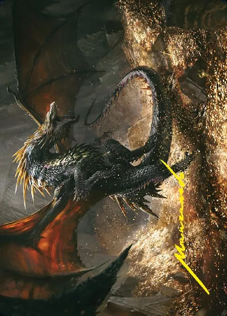Cavern-Hoard Dragon // Cavern-Hoard Dragon, Magic card ALTR 61 — Tales of Middle-earth Art Series set