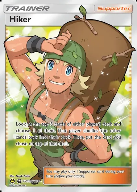 Hiker, Pokémon card SMA SV85 — Hidden Fates Shiny Vault set