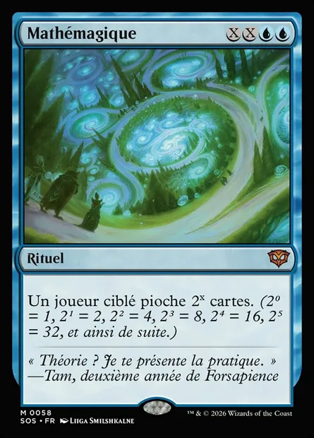 Mathémagique, carte Magic SOS 58 — extension Secrets of Strixhaven