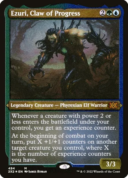 Ezuri, Claw of Progress, Magic card 2X2 494 — Double Masters 2022 set