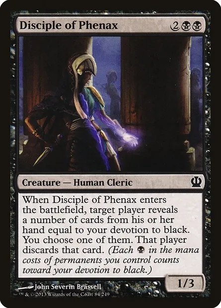 Disciple of Phenax, Magic card THS 84 — Theros set
