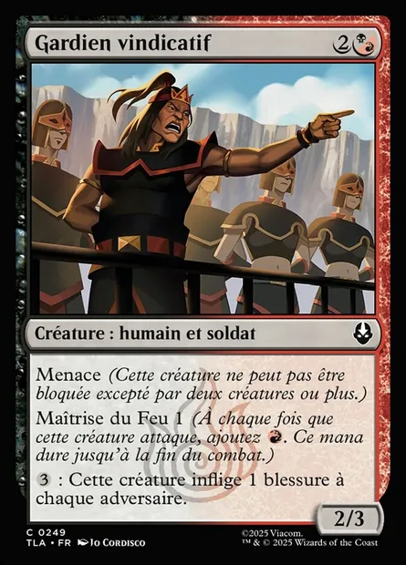 Gardien vindicatif, carte Magic TLA 249 — extension Avatar: The Last Airbender