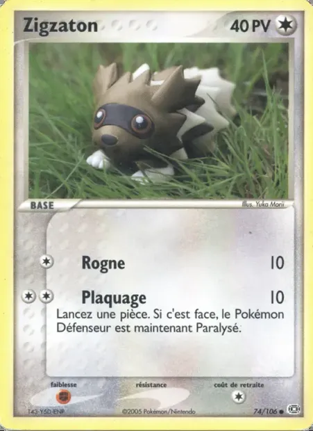 Zigzaton, carte Pokémon EM 74 — extension EX Émeraude