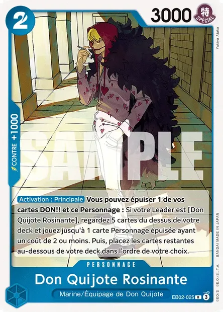 Don Quijote Rosinante, carte One Piece EB02-025 — extension Anime 25th Collection