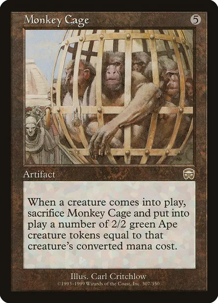 Cage des singes, carte Magic MMQ 307 — extension Masques de Mercadia