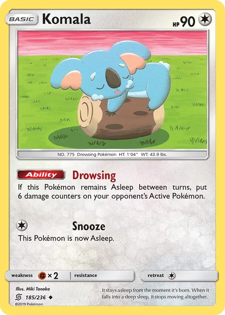 Komala, Pokémon card UNM 185 — Unified Minds set