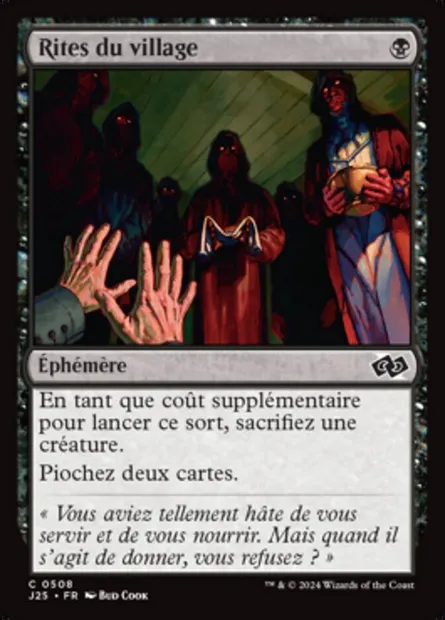 Rites du village, carte Magic J25 508 — extension Foundations Jumpstart