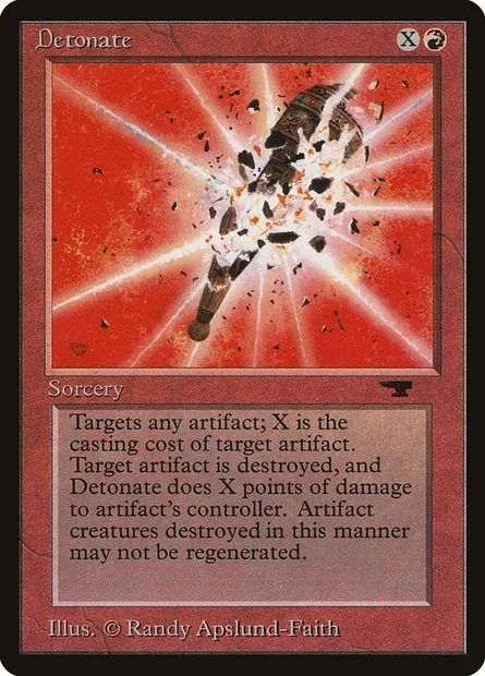 Detonate, Magic card ATQ 24 — Antiquities set