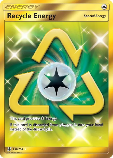 Recycle Energy, Pokémon card UNM 257 — Unified Minds set