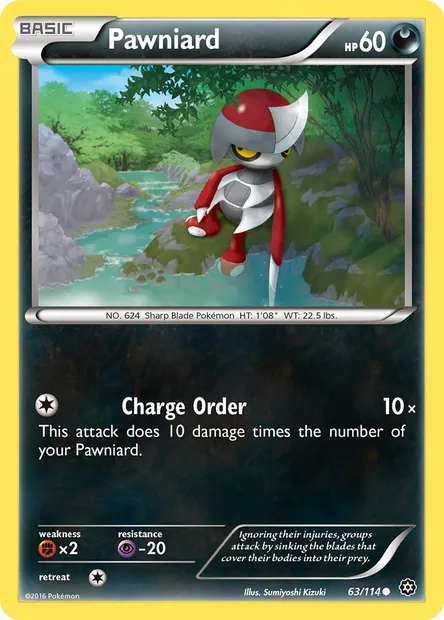 Pawniard, Pokémon card STS 63 — Steam Siege set