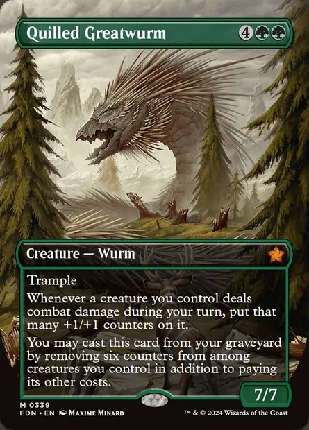 Quilled Greatwurm, Magic card FDN 339 — Foundations set