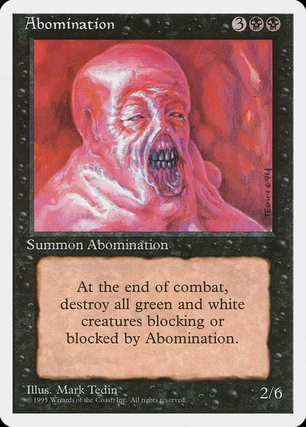 Abomination, Magic card 4ED 117 — Fourth Edition set