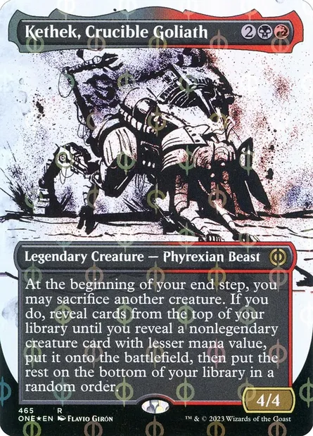 Kethek, Crucible Goliath, Magic card ONE 465 — Phyrexia: All Will Be One set