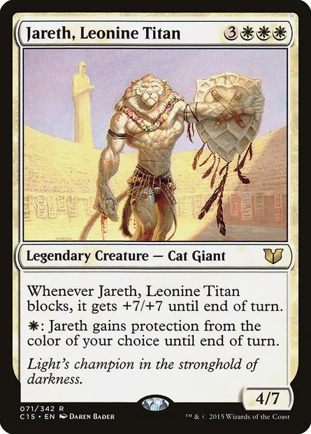 Jareth, Leonine Titan, Magic card C15 71 — Commander 2015 set