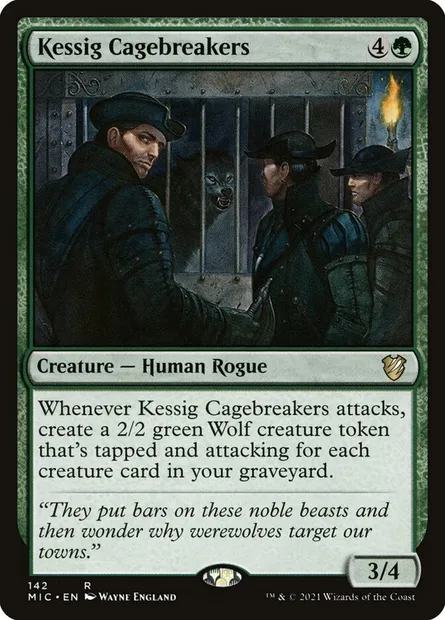 Kessig Cagebreakers, Magic card MIC 142 — Midnight Hunt Commander set