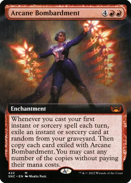Arcane Bombardment, Magic card SNC 422 — Streets of New Capenna set