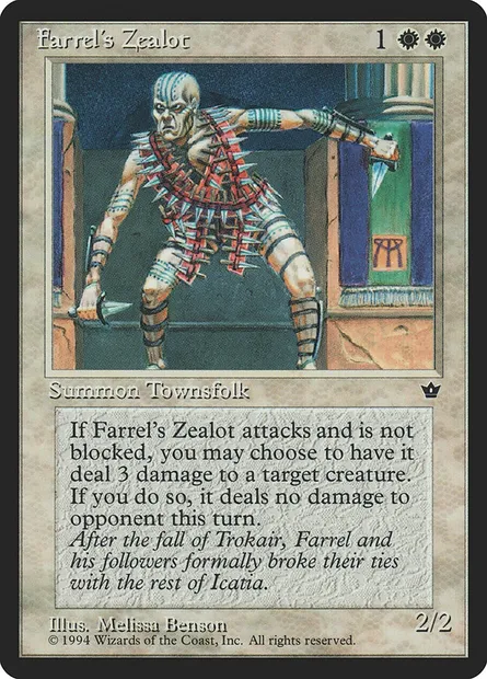 Farrel's Zealot, Magic card FEM 3a — Fallen Empires set