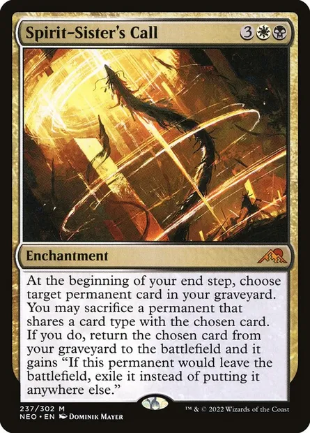 Spirit-Sister's Call, Magic card NEO 237 — Kamigawa: Neon Dynasty set