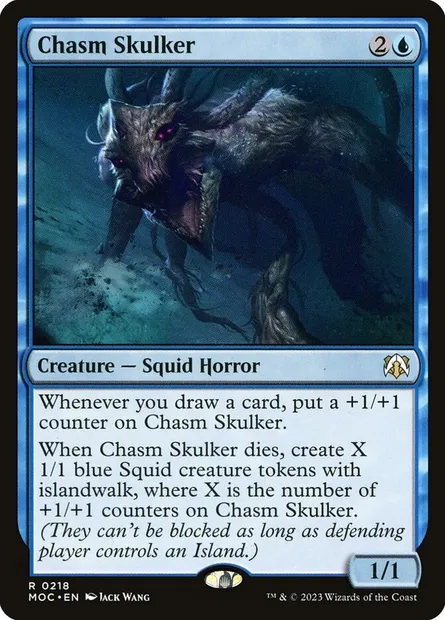 Chasm Skulker, Magic card MOC 218 — March of the Machine Commander set