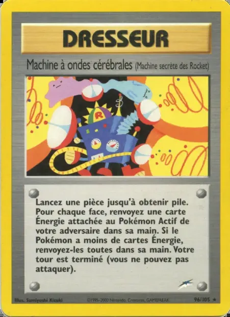 Machine à ondes cérébrales, carte Pokémon NDE 96 — extension Neo Destiny
