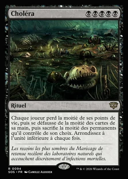 Choléra, carte Magic SOS 94 — extension Secrets of Strixhaven