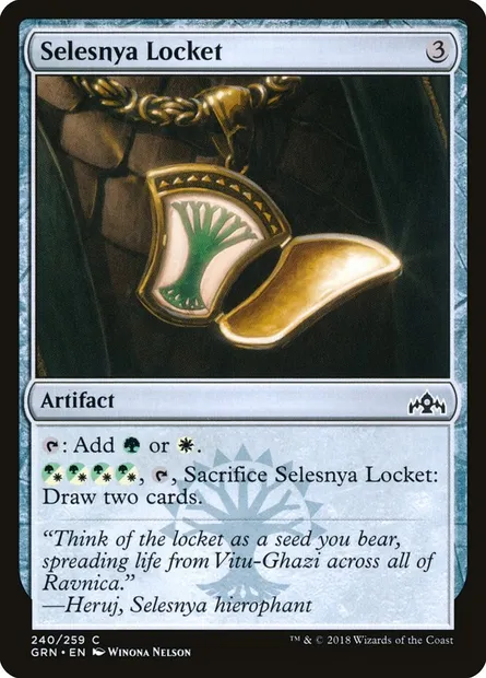 Selesnya Locket, Magic card GRN 240 — Guilds of Ravnica set