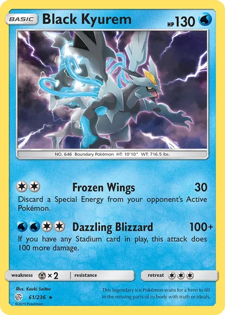 Black Kyurem, Pokémon card CEC 61 — Cosmic Eclipse set