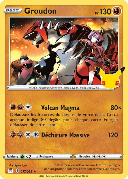 Groudon, carte Pokémon CEL 17 — extension Célébrations