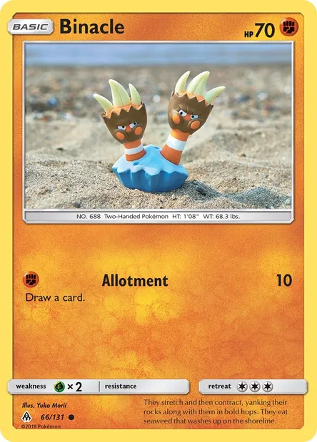 Binacle, Pokémon card FLI 66 — Forbidden Light set