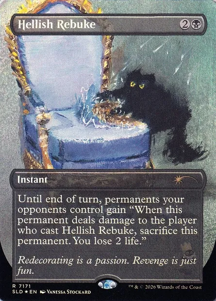 Blâme infernal, carte Magic SLD 7171 — extension Secret Lair Drop