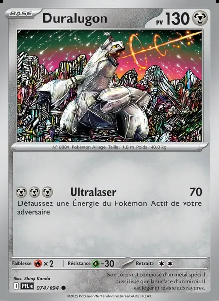 Duralugon, carte Pokémon PFL 074 — extension Flammes Fantasmagoriques