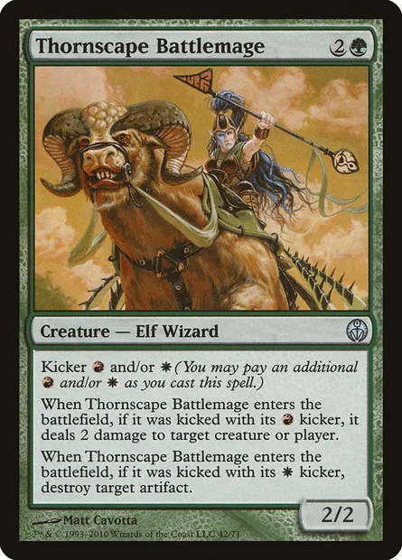Thornscape Battlemage, Magic card DDE 42 — Duel Decks: Phyrexia vs. the Coalition set