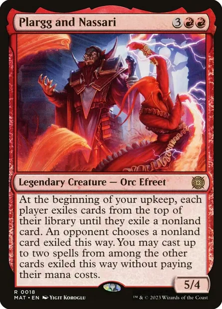 Plargg and Nassari, Magic card MAT 18 — March of the Machine: The Aftermath set
