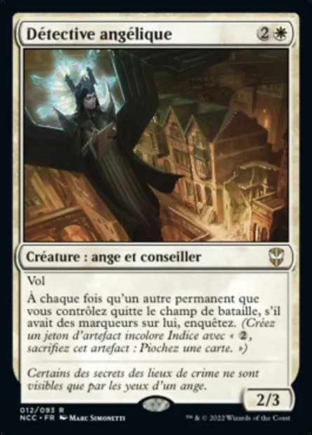 Détective angélique, carte Magic NCC 12 — extension New Capenna Commander