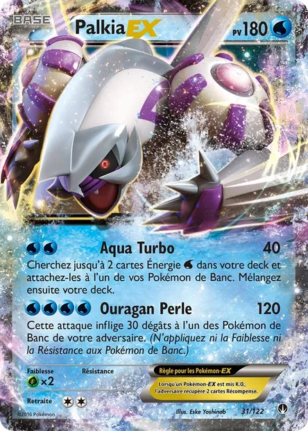 Palkia EX, carte Pokémon BKP 31 — extension Rupture Turbo
