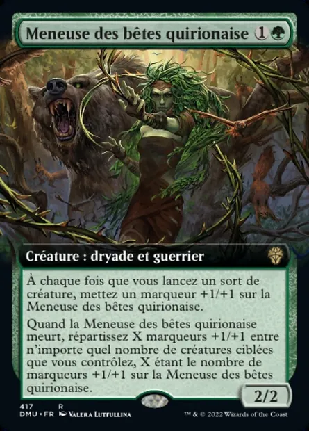 Meneuse des bêtes quirionaise, carte Magic DMU 417 — extension Dominaria Uni