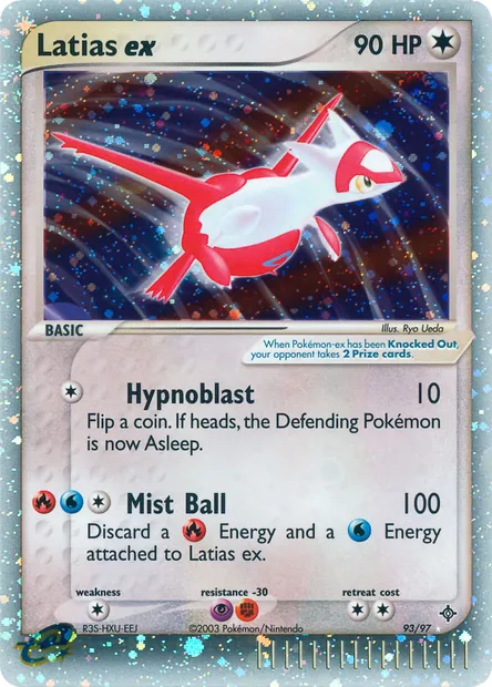 Latias ex, Pokémon card DR 93 — Dragon set