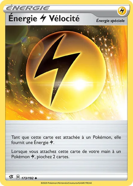 Énergie Lightning Vélocité, carte Pokémon RCL 173 — extension Clash des Rebelles
