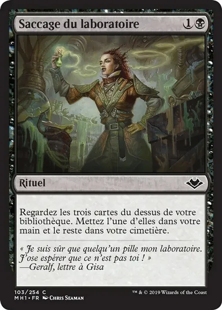 Saccage du laboratoire, carte Magic MH1 103 — extension Horizons du Modern