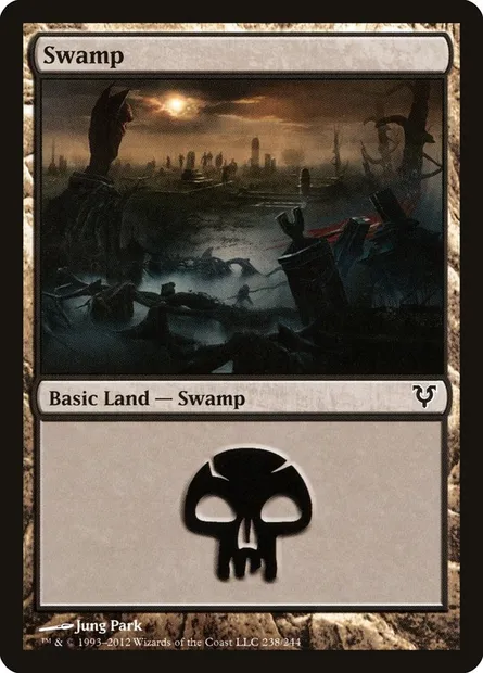 Swamp, Magic card AVR 238 — Avacyn Restored set