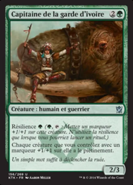 Capitaine de la garde d'ivoire, carte Magic KTK 156 — extension Les Khans de Tarkir