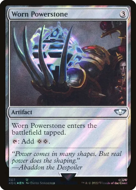 Worn Powerstone, Magic card 40K 263★ — Warhammer 40,000 Commander set