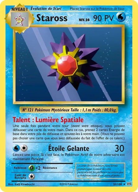 Staross, carte Pokémon EVO 31 — extension Évolutions