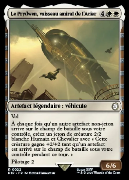 Le Prydwen, vaisseau amiral de l'Acier, carte Magic PIP 22 — extension Fallout