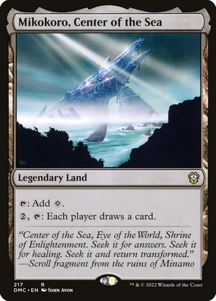 Mikokoro, Center of the Sea, Magic card DMC 217 — Dominaria United Commander set