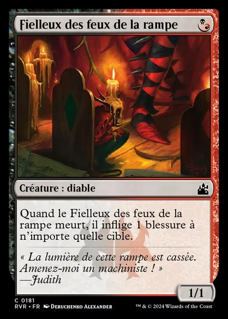 Fielleux des feux de la rampe, carte Magic RVR 181 — extension Ravnica Remastered